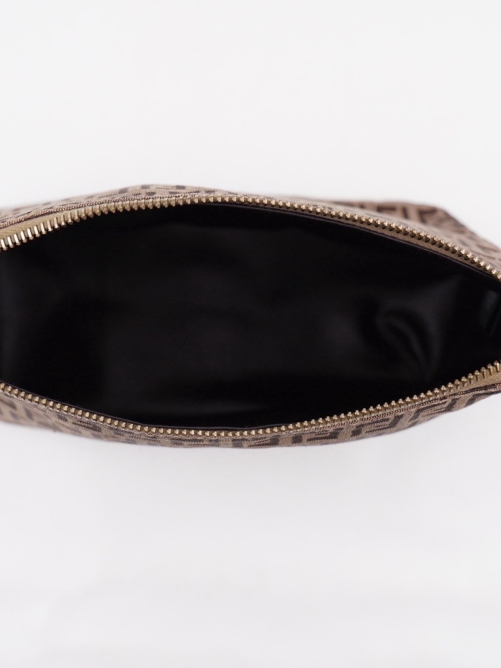 Fendi Brown and Tan Zucca Canvas Wristlet - Picture 10 of 12
